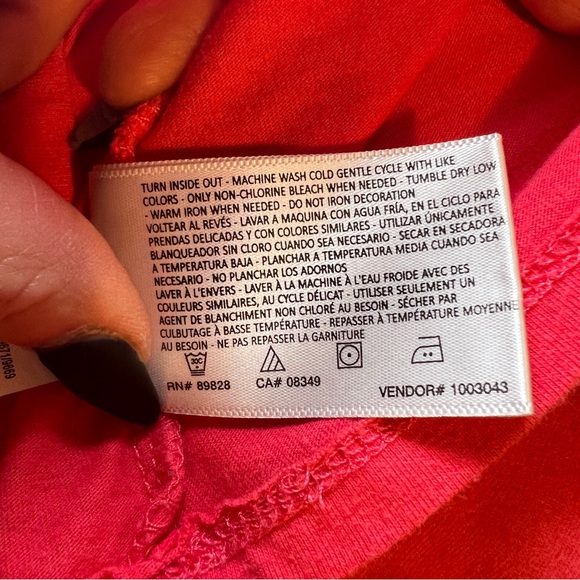 Energie Vibrant Red‎ Long Sleeve Tee Women’s Size Large - Picture 13 of 14